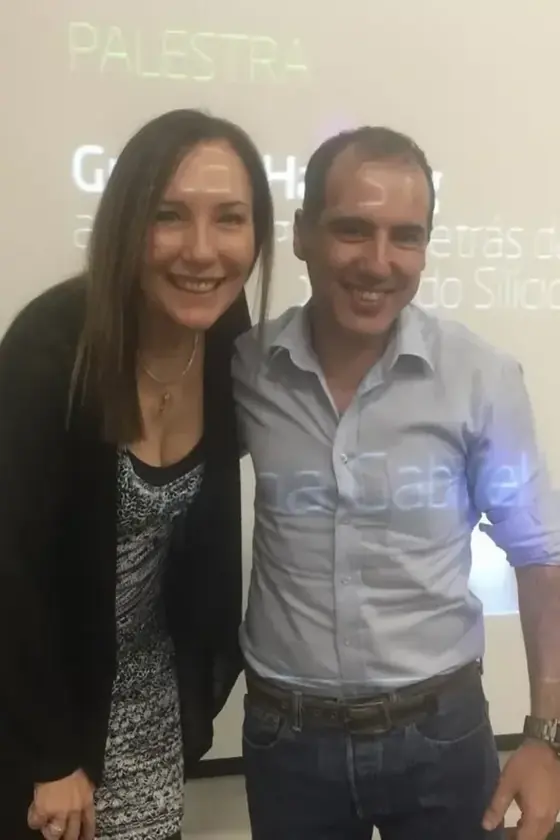 Roberto Calderon em evento com Martha Gabriel