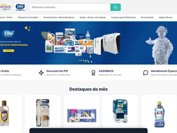 Loja da Melhoramentos Higiene, operada pelo ecommerce.CAMP